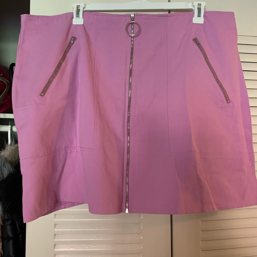 Purple Denim Skirt